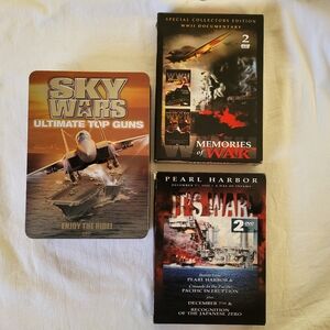 Top Guns Sky Wars Pearl Harbor WWII Memories Bombers 9 DVDs Frank Capra +book